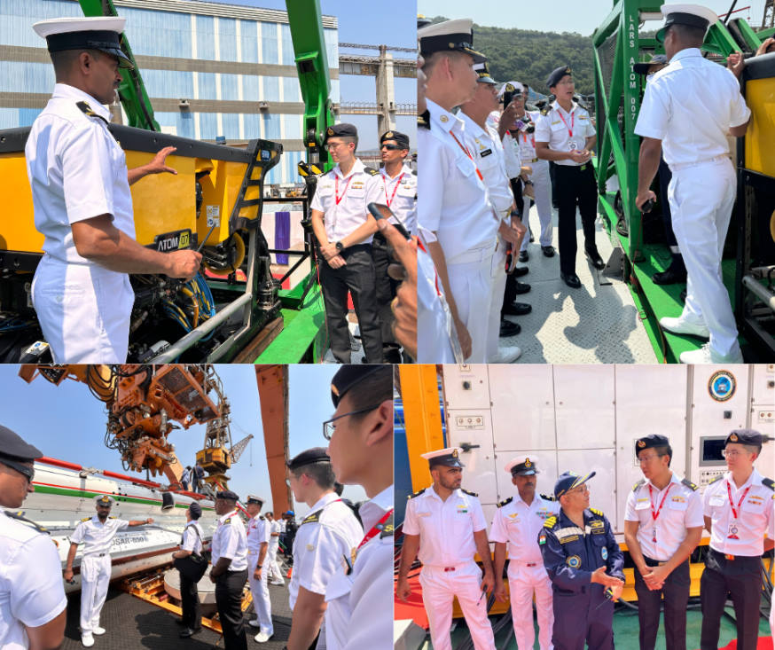 The team representing the Singapore Navy for Ex MILAN participated in various activities ashore, such as the demonstration of the Deep Sea Rescue Vessel (DSRV) by the Indian Navy.