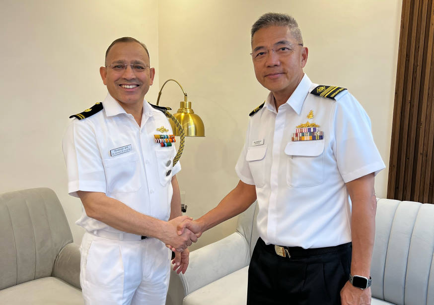 Our Master Chief Navy Military Expert 6 (ME6) Richard Goh also took the opportunity during this visit to meet with his counterpart, the Indian Navy's Master Chief Petty Officer Dilbahadur Chhetri, MCERA I.
