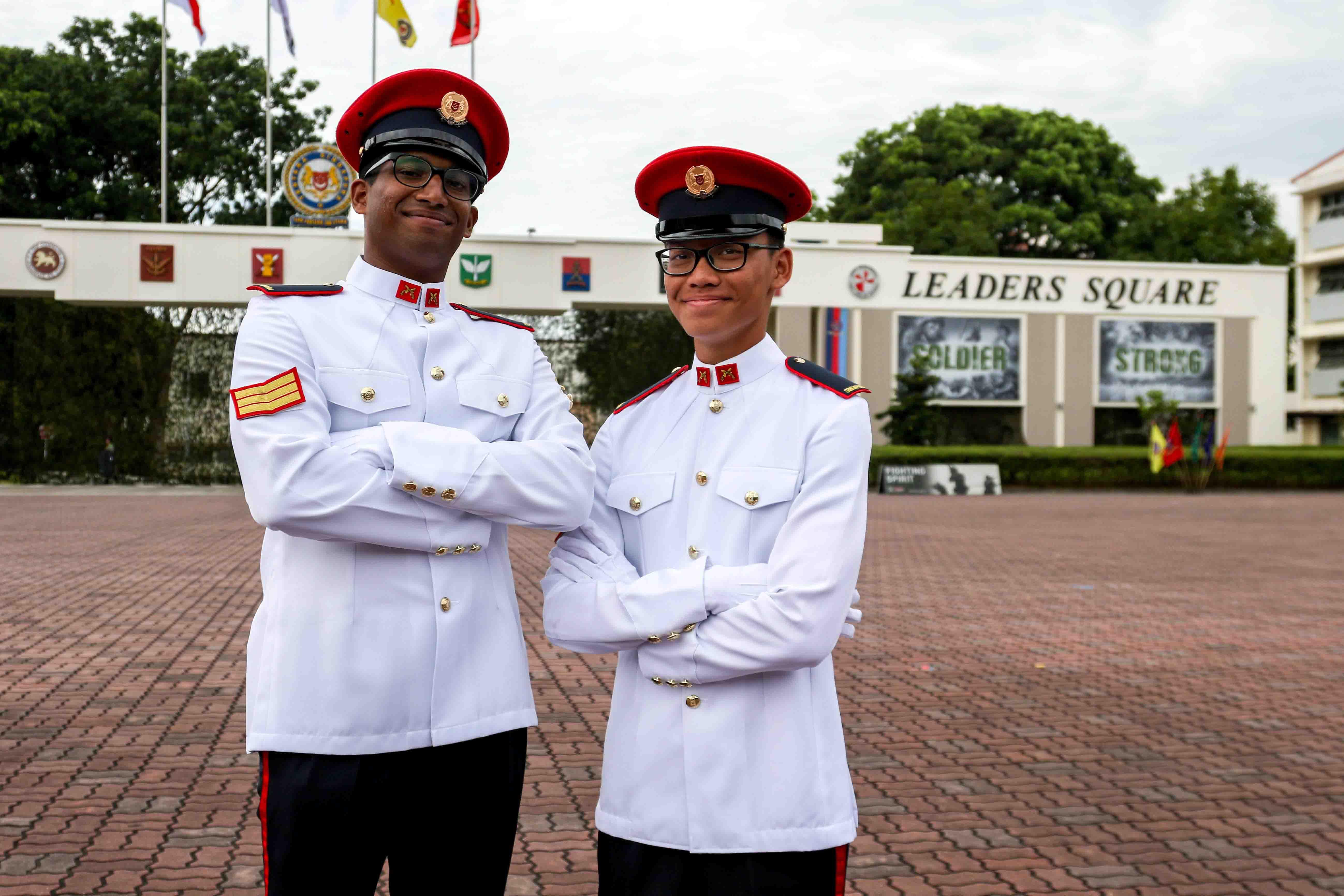 3SG Raajaswaran S/O Nanda Gopalan (left) and 3SG Ho Rui En (right)