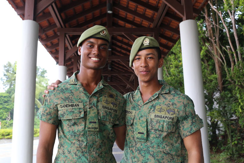 2LT Lucas Lim Wei Xin (left) and 2LT Indra Shafiq (right)