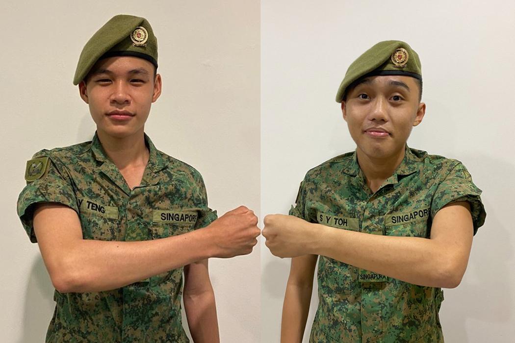 3SG Teng Zi Yi (left) and 3SG Nicholas Toh (right)
