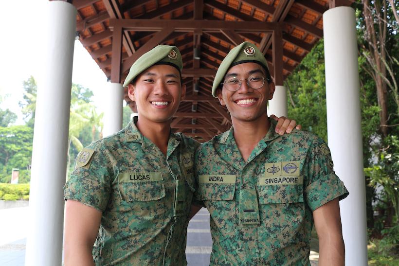 2LT M Gandhiban (left) and 2LT Eberendhu Igwe (right)