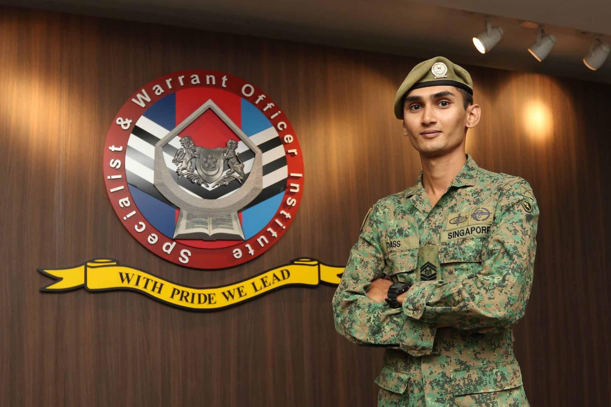 SSG Varun Dass, a Senior Trainer from Specialist Cadet School One, Alpha company