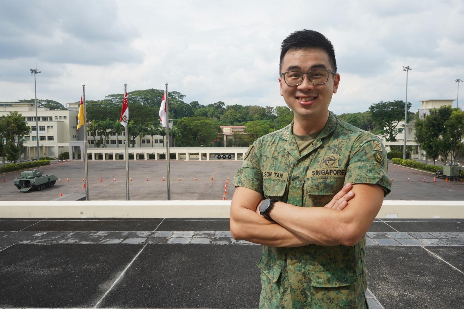MAJ Wilson Tan sharing how having a brother in the Army has inspired and spurred him on.