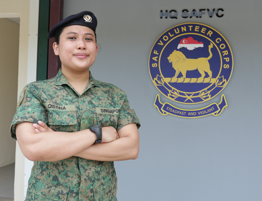 Volunteering to serve the SAF – SV1 Nur Qistina.