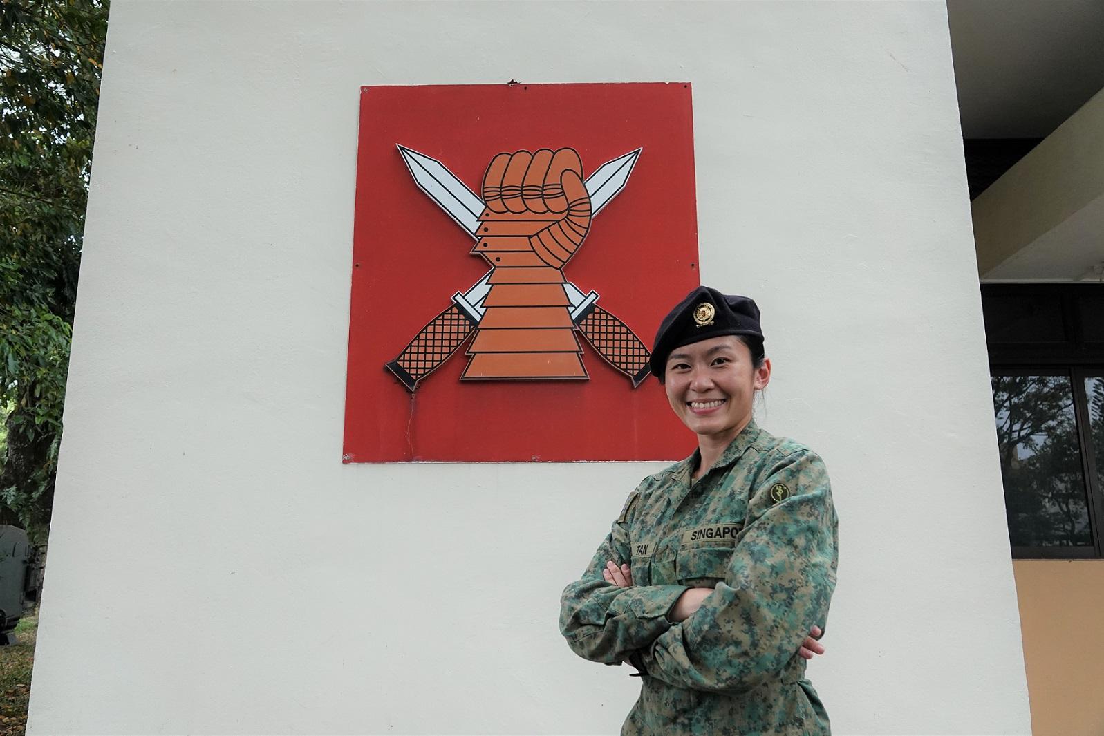 Topping the Armour Officer Advanced Course – CPT Rachel Tan.