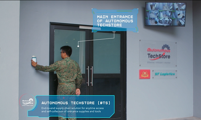 Main entrance of @TS, which uses Near-Field Communication/Bluetooth Low Energy for entry.