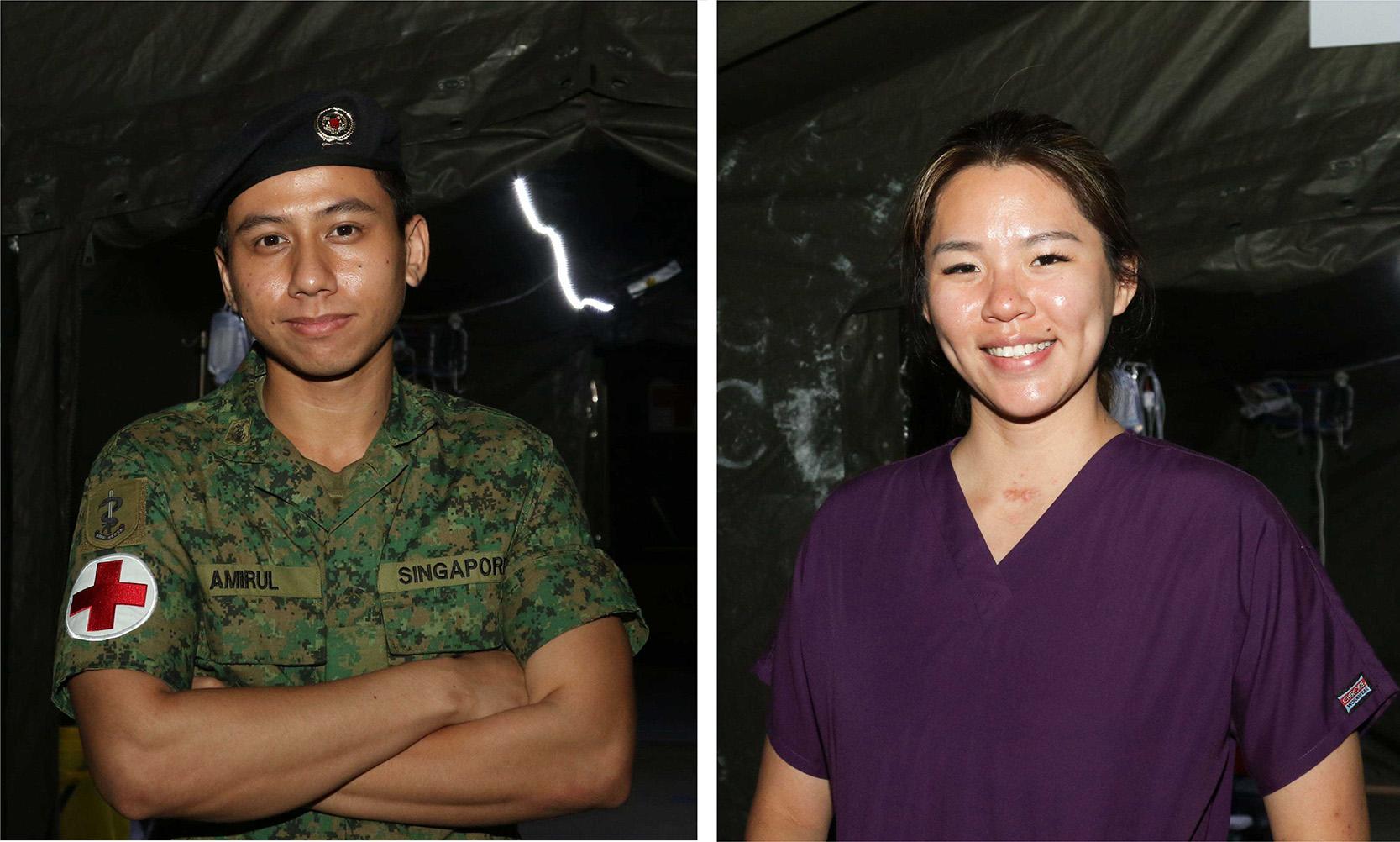 3SG Amirulrashid Bin Abdul Rahim (left) and Ms Eugenie Yien (right), SMTI.