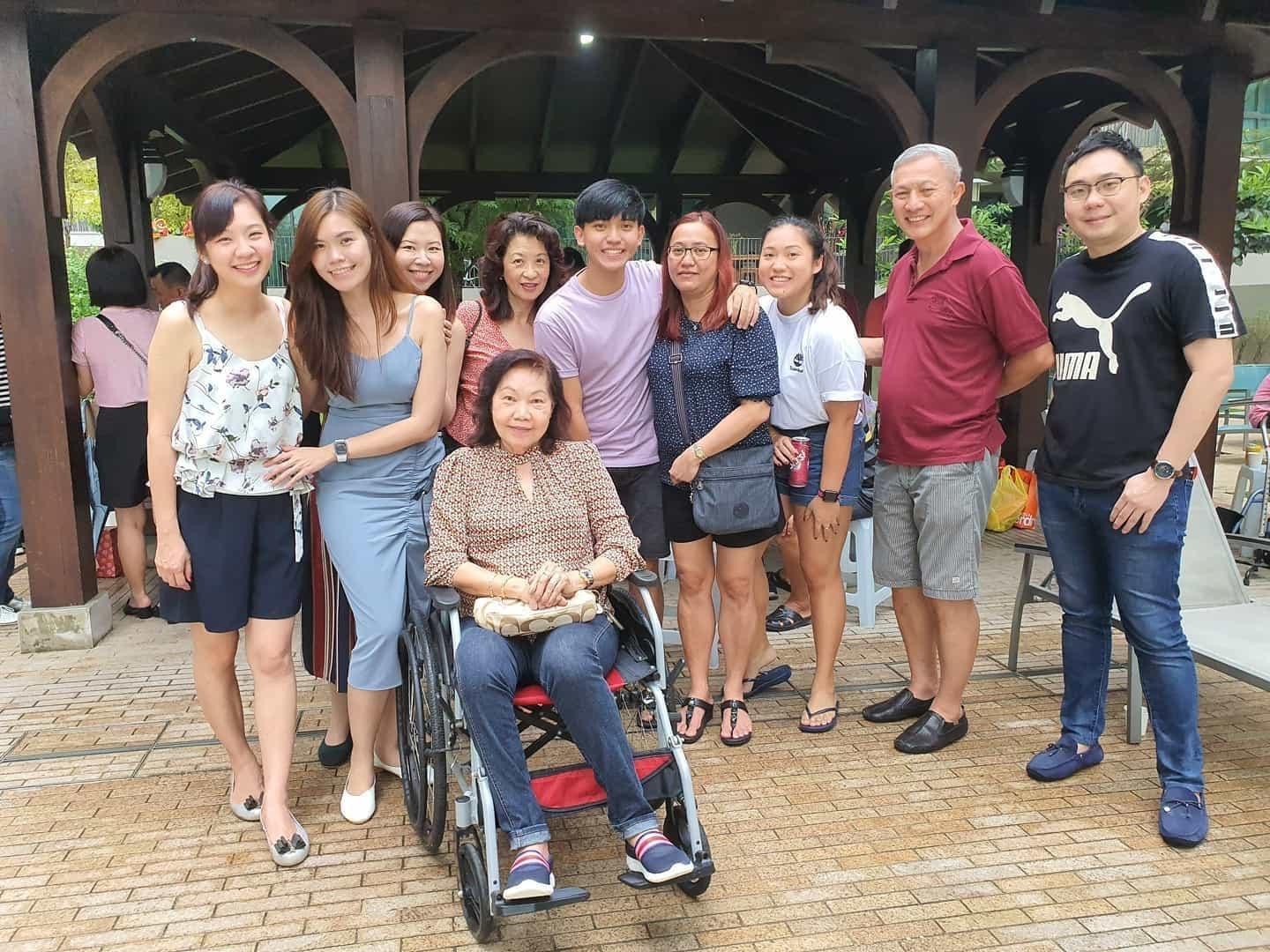 Being influenced by her granduncle (second from right), PTE Shermaine Ong decided to join the Army.