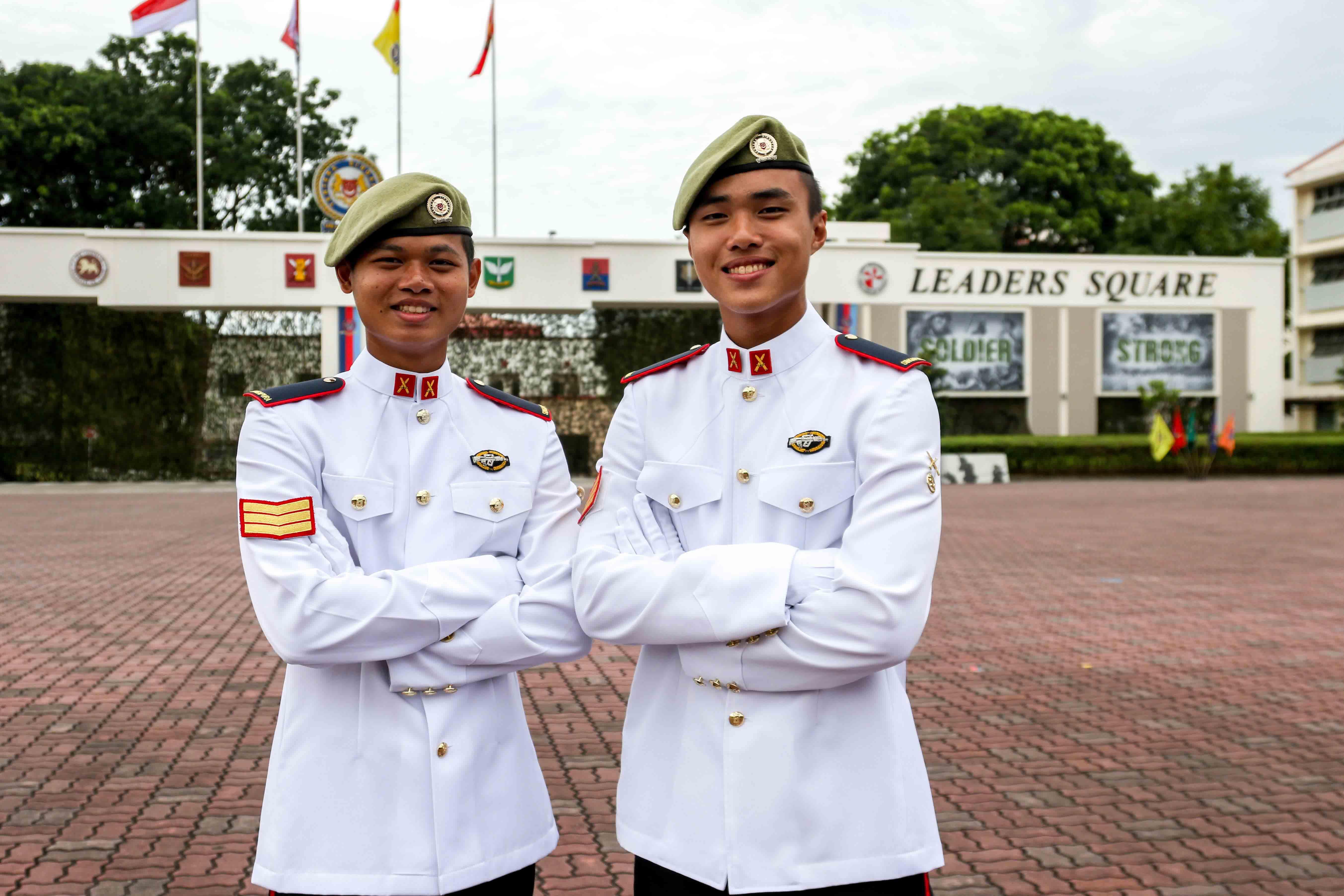 3SG Izaan Redza (left) and 3SG Adrian Tan Kai Xi (right)