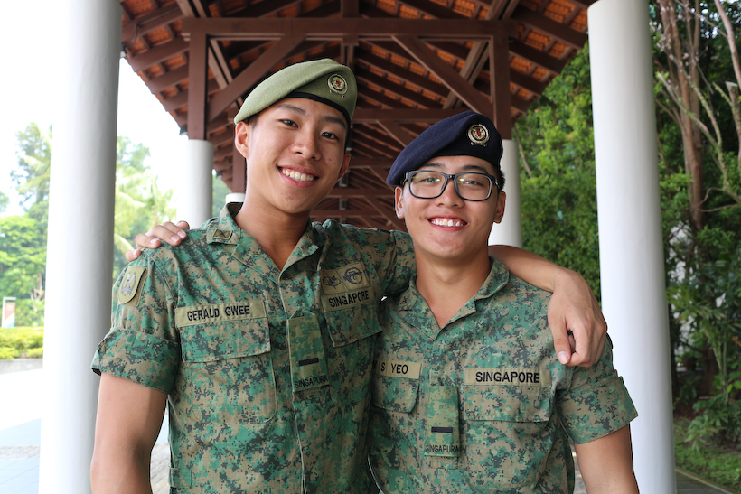 2LT Gerald Gwee Tian Lin (left) and 2LT Yeo Wei Sheng Elwin (right)
