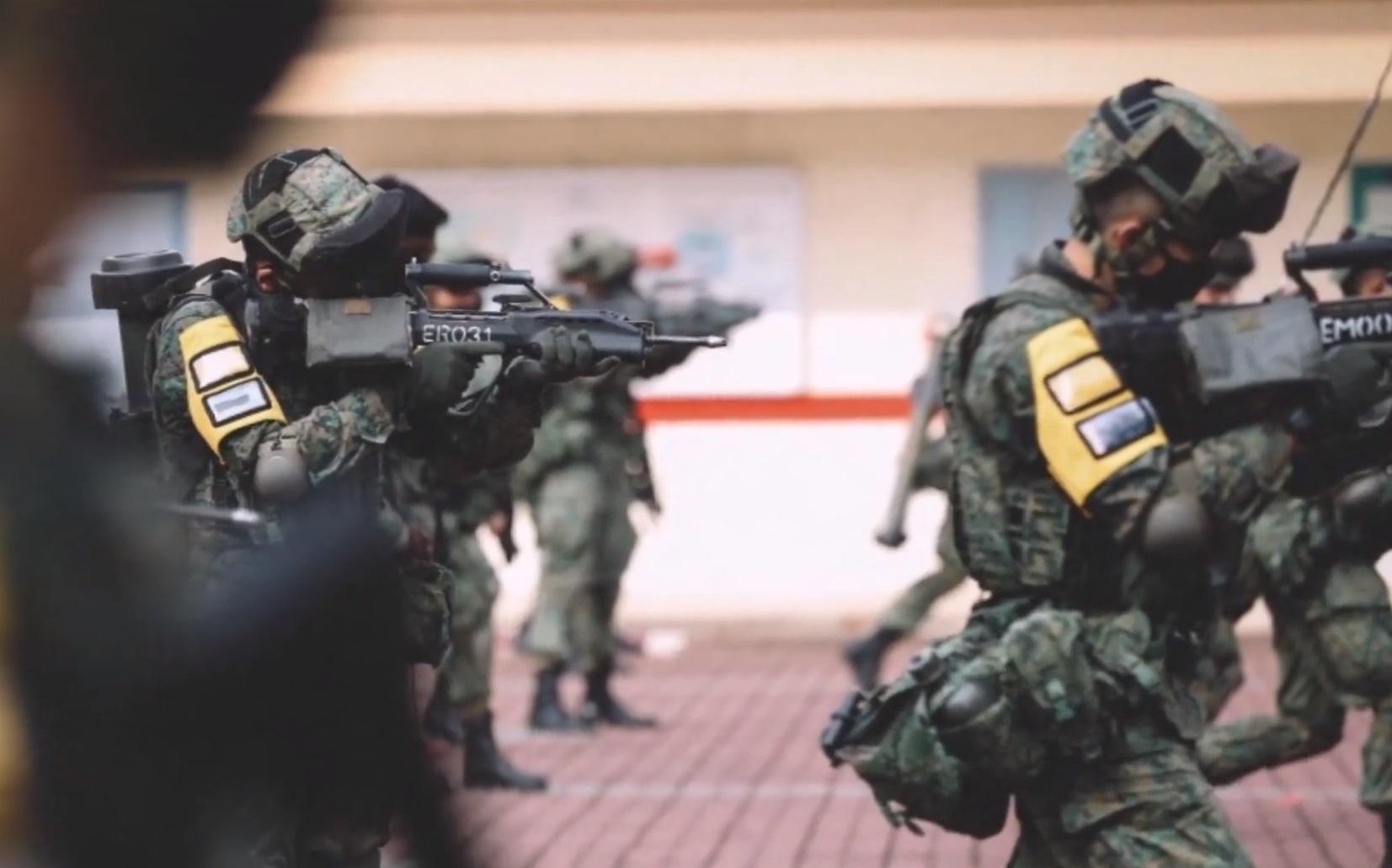 Infantry Specialist Cadets during one of their live-firing drills.