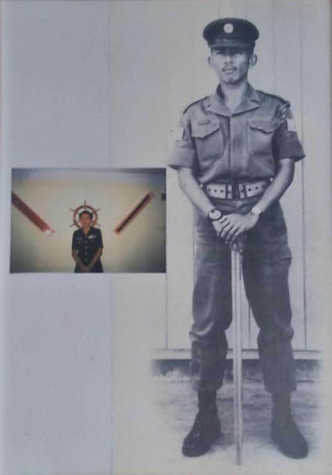 CPT (Ret) Hong Seng Mak when he was CSM for first batch of Officer Cadets. / Photo contributed by: CPT (Ret) Hong Seng Mak.