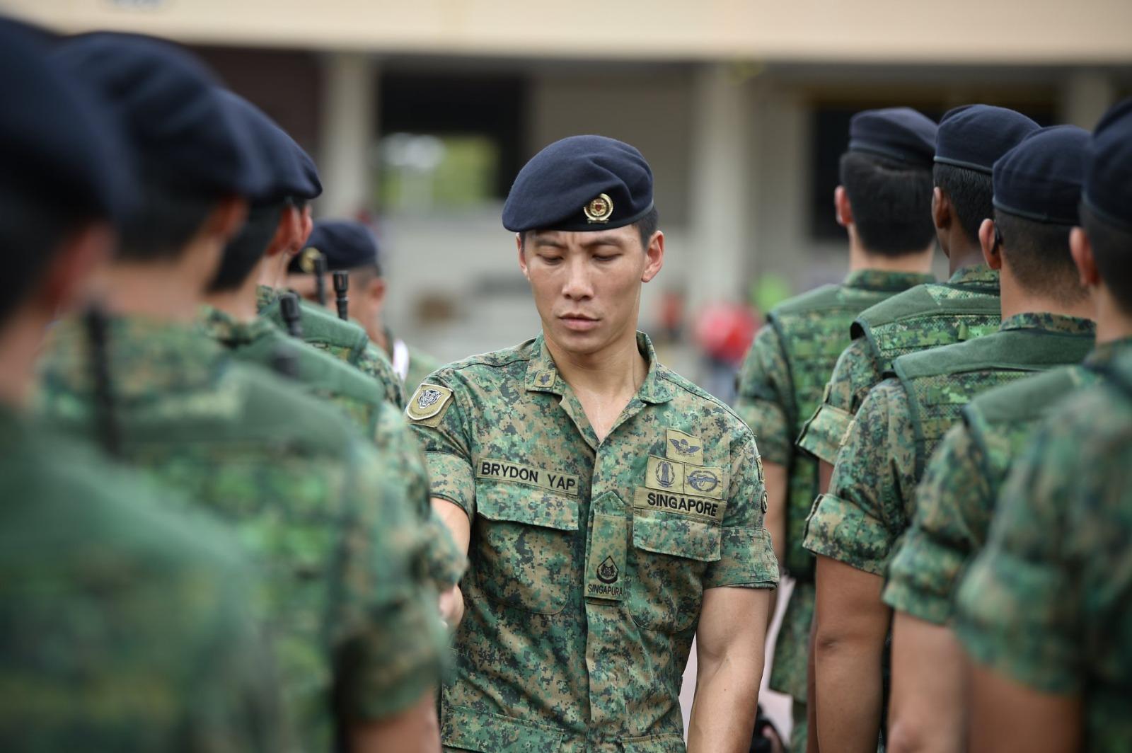 2WO Brydon Yap going through the footwork with his trainees (Photo taken during pre-covid training).