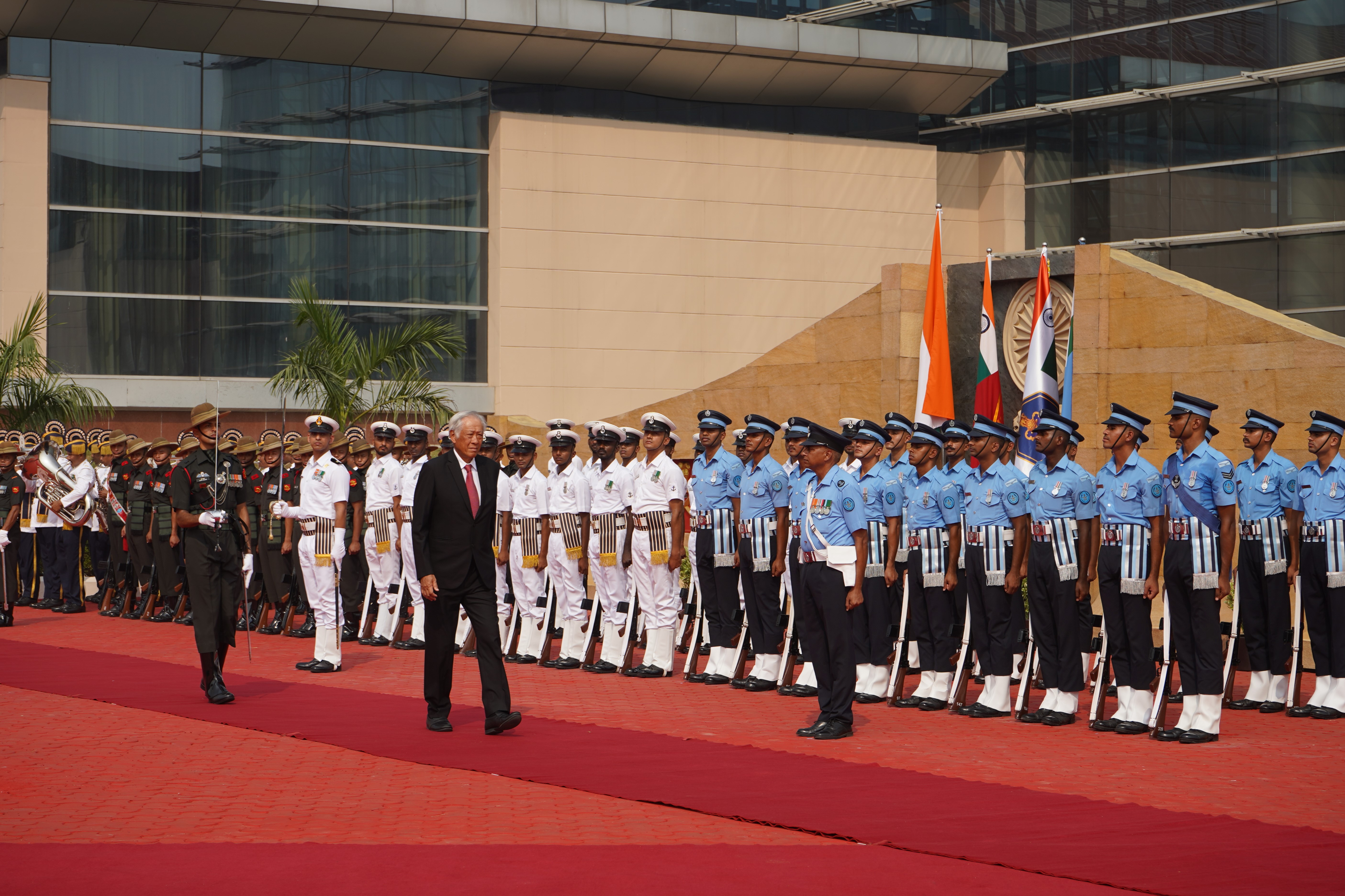 Photo 4.1 - Minister Inspecting the GOH