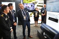 Our Chief of Defence Force VADM Aaron Beng visited exhibition booths at CEC after the opening ceremony for IMDEX Asia 2025