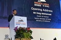 Senior Minister of State for Defence Mr Zaqy Mohamad delivered the opening address for IMDEX Asia 2025, where he highlighted the turbulence in the world today, including challenges in the maritime domain.