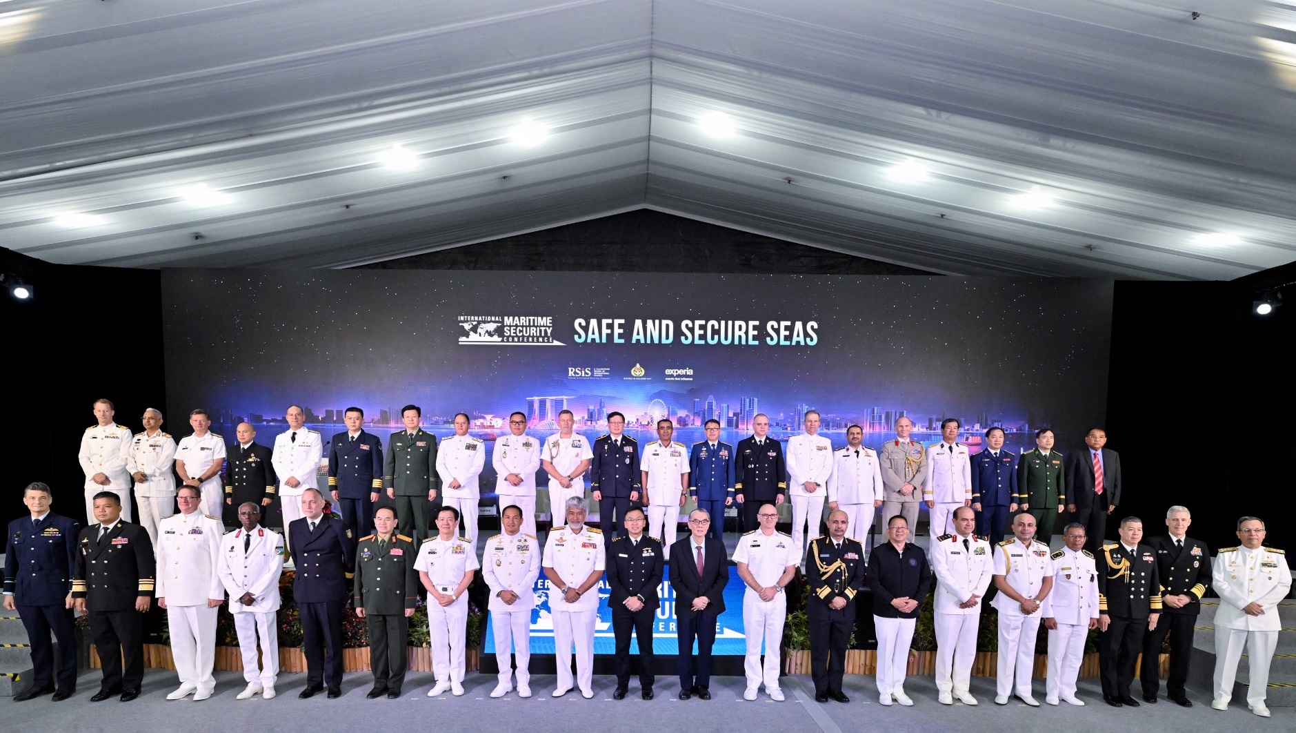 The Heads of delegations, which consists of Navy Chiefs, Director Generals of Coast Guards, and Maritime Law Enforcement Agencies and their representatives, who attended the 9th IMSC