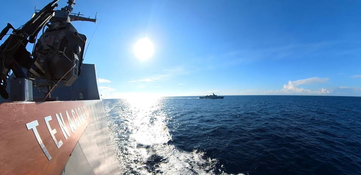 Exercising with Indonesian Navy Counterparts at Sea