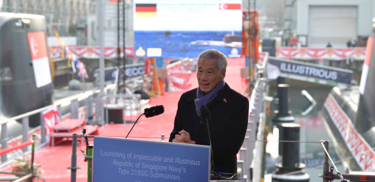 Prime Minister Lee Hsien Loong Officiates the Launch Ceremony of Singapore Navy's Second and Third Submarines