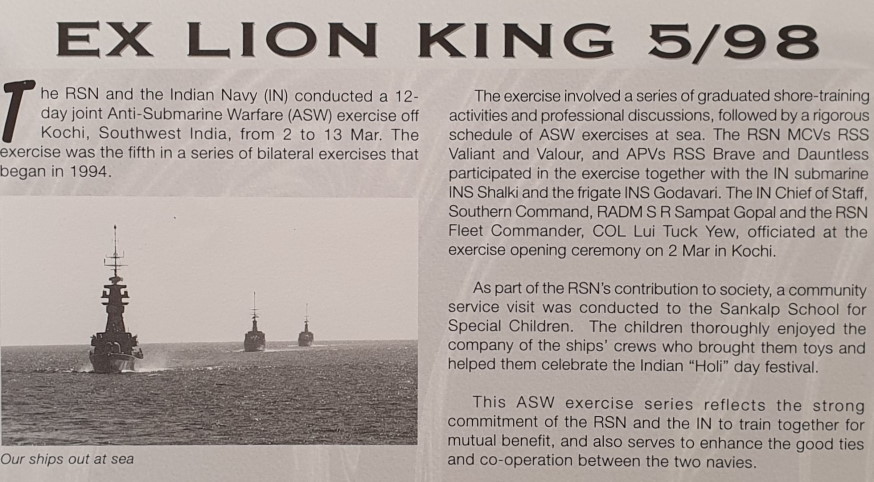 Blast from the past: an archived article on Exercise Lion King.