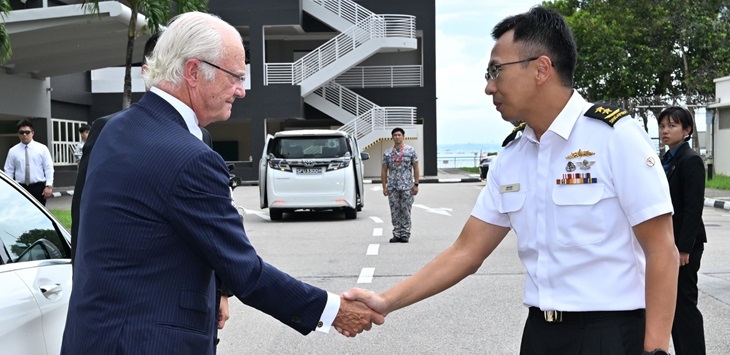 King of Sweden Visits Singapore Navy Museum