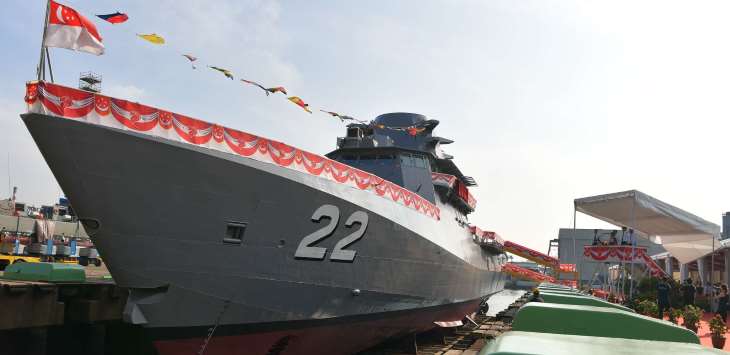 Singapore Navy Launches Final Littoral Mission Vessel, Fearless