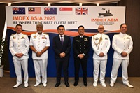 Naval leadership of the Five Power Defence Arrangements (FPDA) member-nations calling on Senior Minister of State for Defence Mr Zaqy Mohamad (third from left)