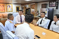 Mr Zaqy aboard the Royal Thai Navy warship, HTMS Prachuap Khiri Khan
