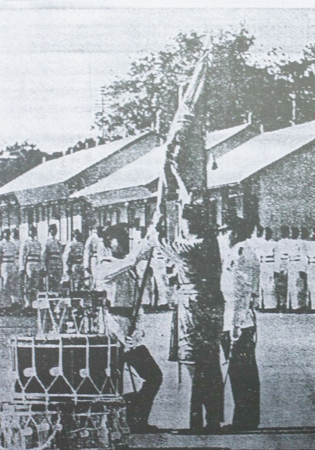 Presentation of the Regimental Colours to 1 SIR in 1961.