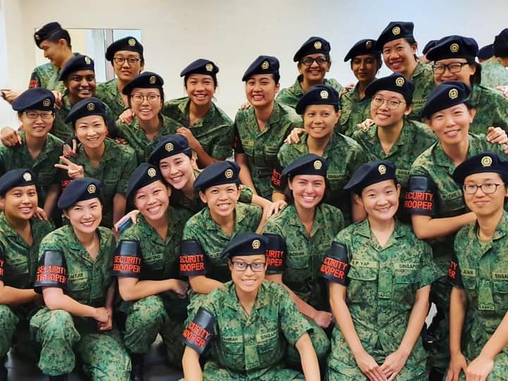 SV1 Qistina (first row, first from left) during her Qualification Training Ceremony.