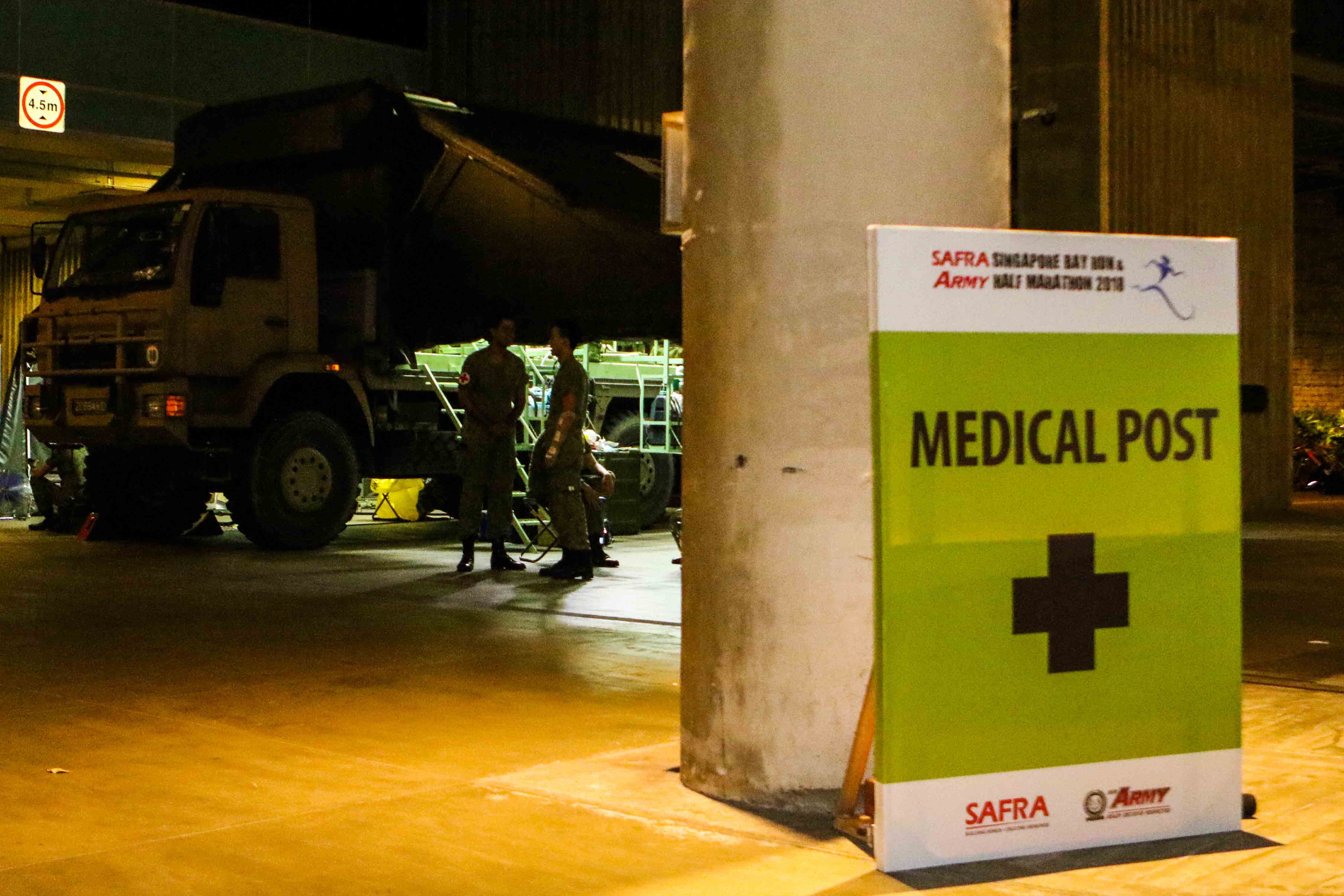 Medical Post stationed at Marina Barrage.