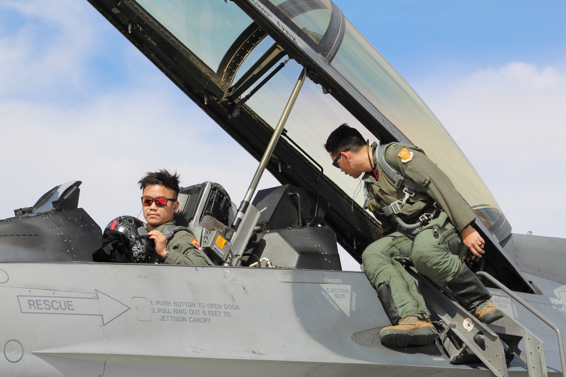 The RSAF's Pilots from PC II detachment conducting flight preparations as part of XRFN 22.