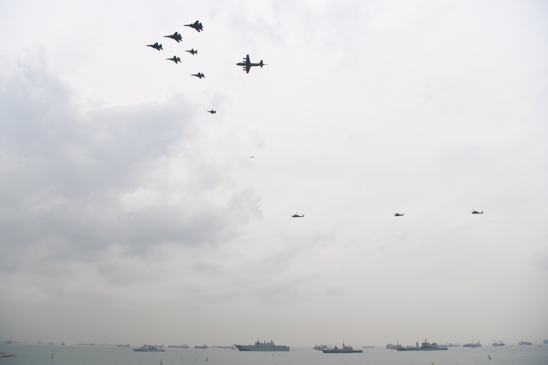 Assets from the FPDA50 flypast and naval vessel display at Marina Barrage this afternoon. 