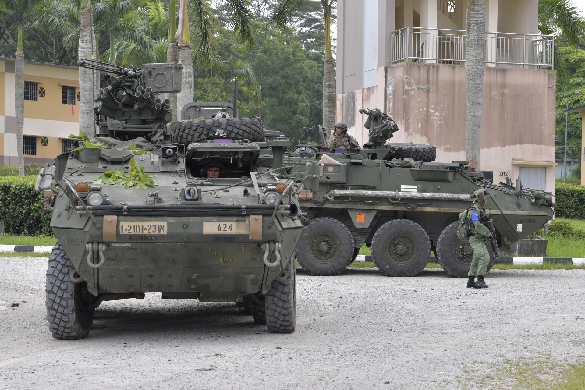 US’ Stryker Combat Vehicles participating in Exercise Tiger Balm 2019. 