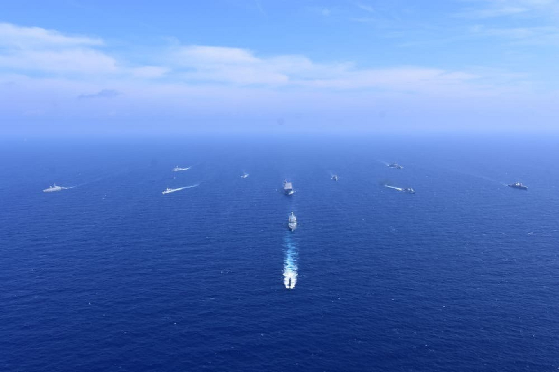 Ships and submarine from FPDA member-nations took part in the maritime component of XBG21. 
