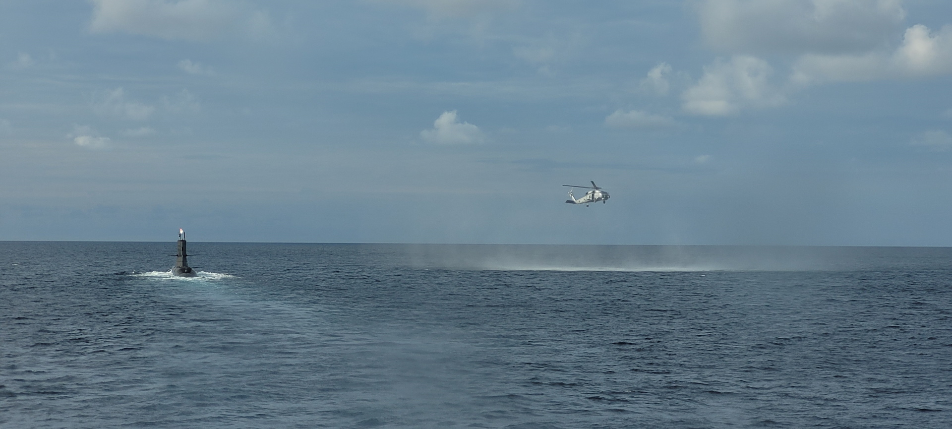 SIMBEX 2021 saw the participation of the RSN's S70B naval helicopter and submarine, together with the participating ships, in the conduct of naval serials against underwater threats.
