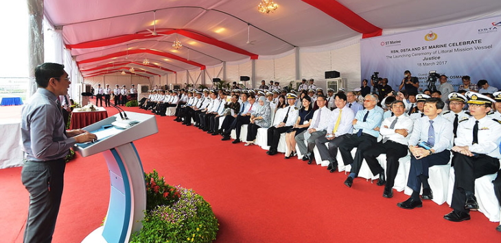 Senior Minister for State for Defence Dr Mohamad Maliki Bin Osman officiated at the launching ceremony of the Republic of Singapore Navy (RSN)
