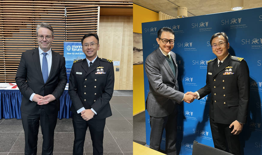 During the conference, RADM Wat met with Minister of State, Federal Foreign Office Tobias Lindner (left), and Indonesia Ambassador to Germany Ambassador Arif Havas Oegroseno (right).