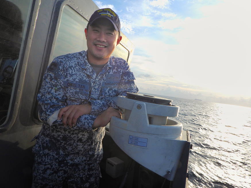 "I enjoy keeping watch on the Bridge. My highlight for this sailing was being the OOW during the A-Gun firing – it was great to be a part of the process and seeing all the planned rounds expended," said CPT(NS) Tan.