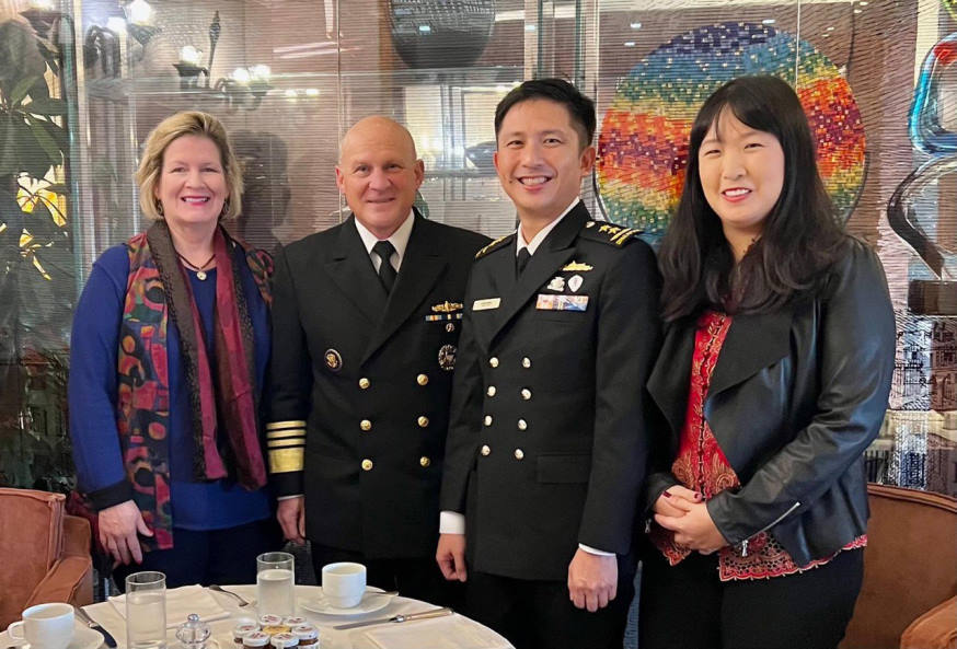 Meeting United States Chief of Naval Operations ADM Michael Gilday (second from left).