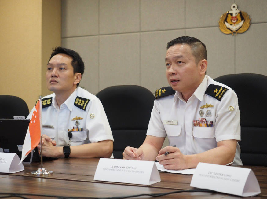 Head Naval Operations RADM Saw Shi Tat (right)