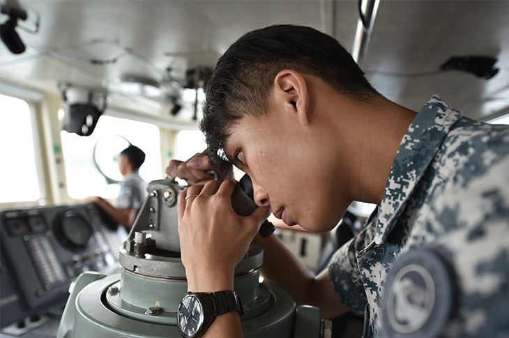 Navy personnel at work