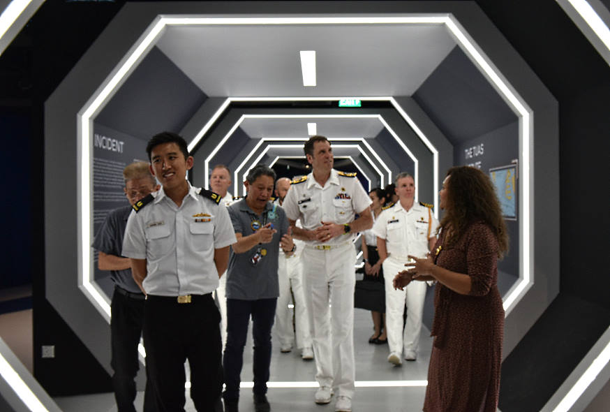 VADM Topshee (3rd from left) also had the opportunity to visit the refreshed Navy Museum.