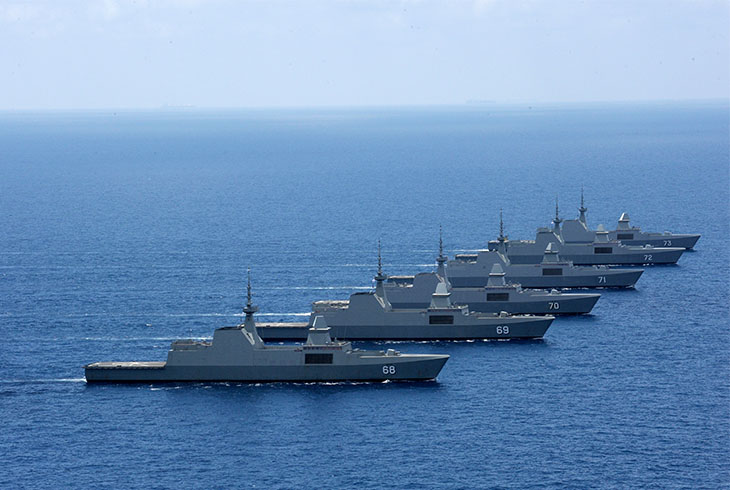 Singapore 6 Navy frigates moving forward