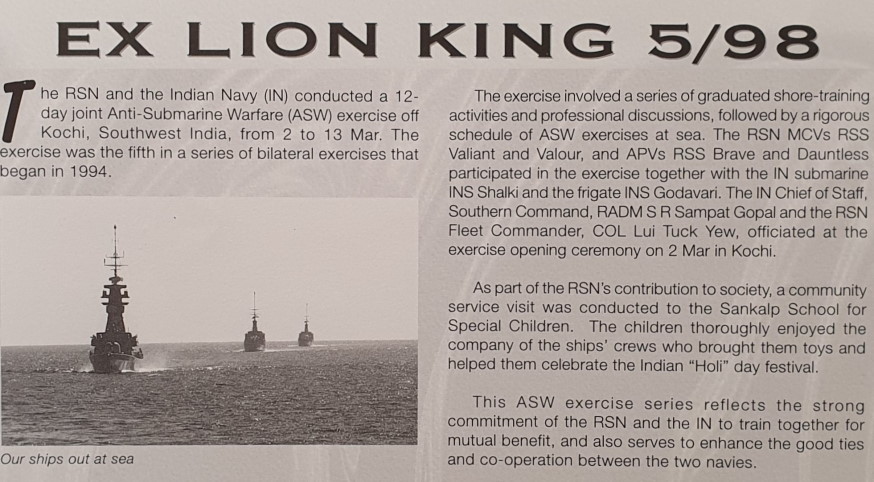 Blast from the past: an archived article on Exercise Lion King.