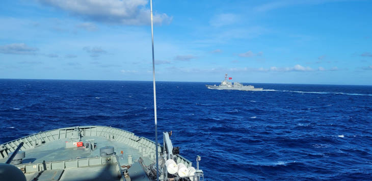 Exercising with the US in the Pacific Ocean