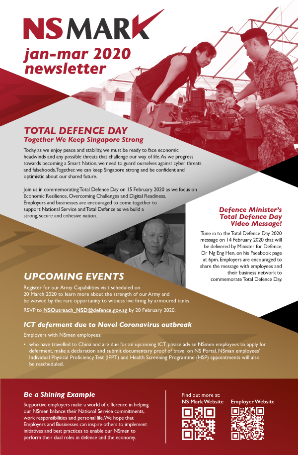 Jan - Mar 2020 eNewsletter (Total Defence Day 2020)