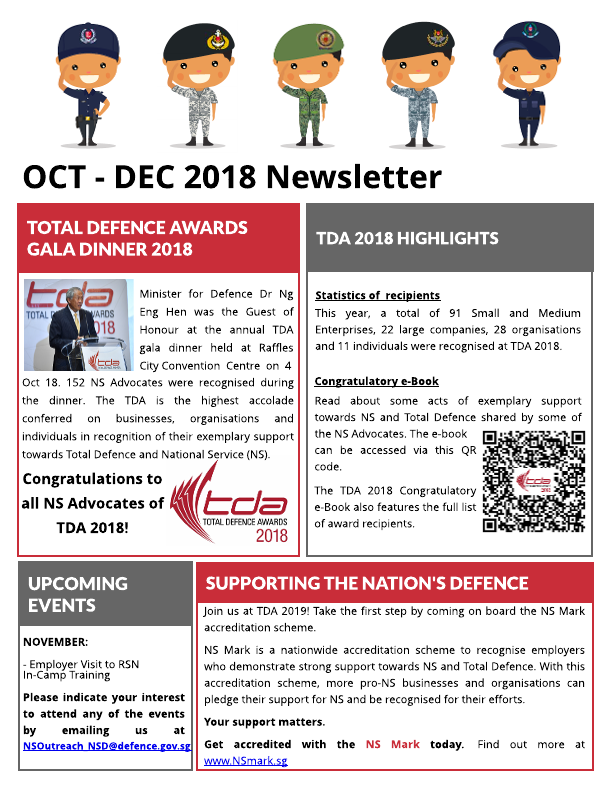 Oct - Dec 2018 eNewsletter (TDA 2018)