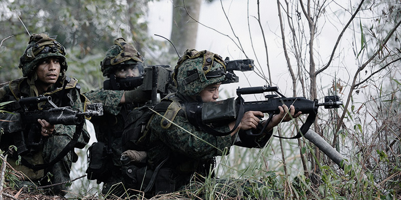 NSmen participating in an exercise